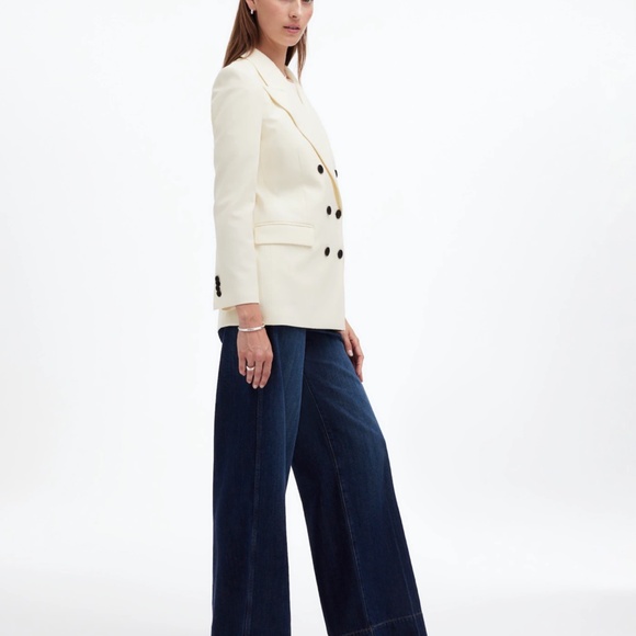 New MADEWELL Size 0 Tuxedo Blazer in Winter White $238 NT118 - Picture 2 of 6